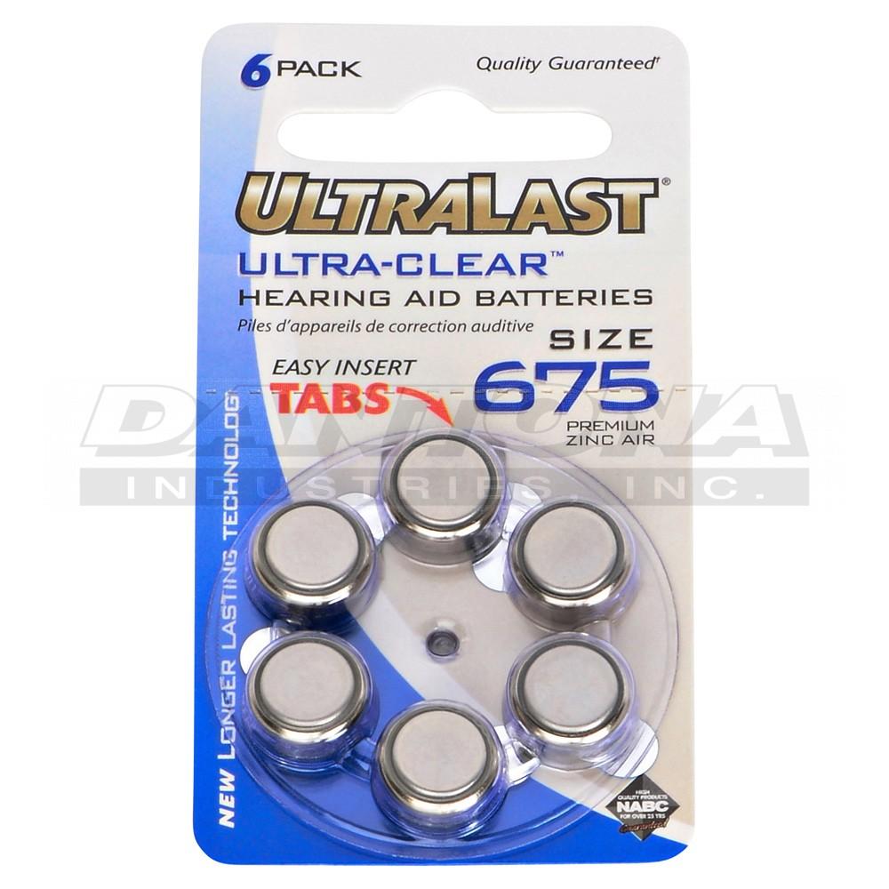 UL675HA 1.4V 520mAh Hearing Aid 6PAK