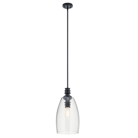 Lakum One Light Pendant in Black