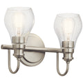 Greenbrier Two Light Bath in Brushed Nickel