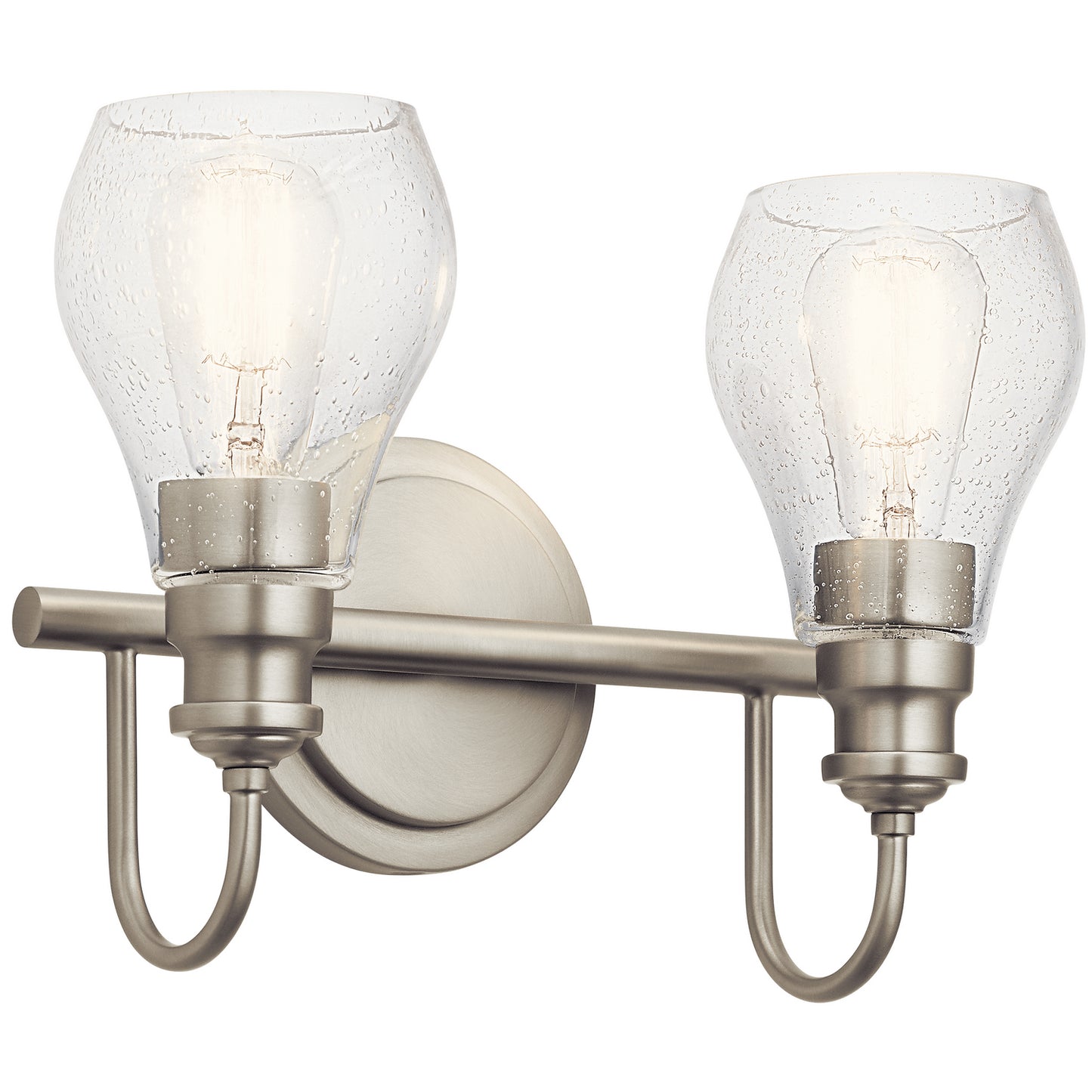 Greenbrier Two Light Bath in Brushed Nickel