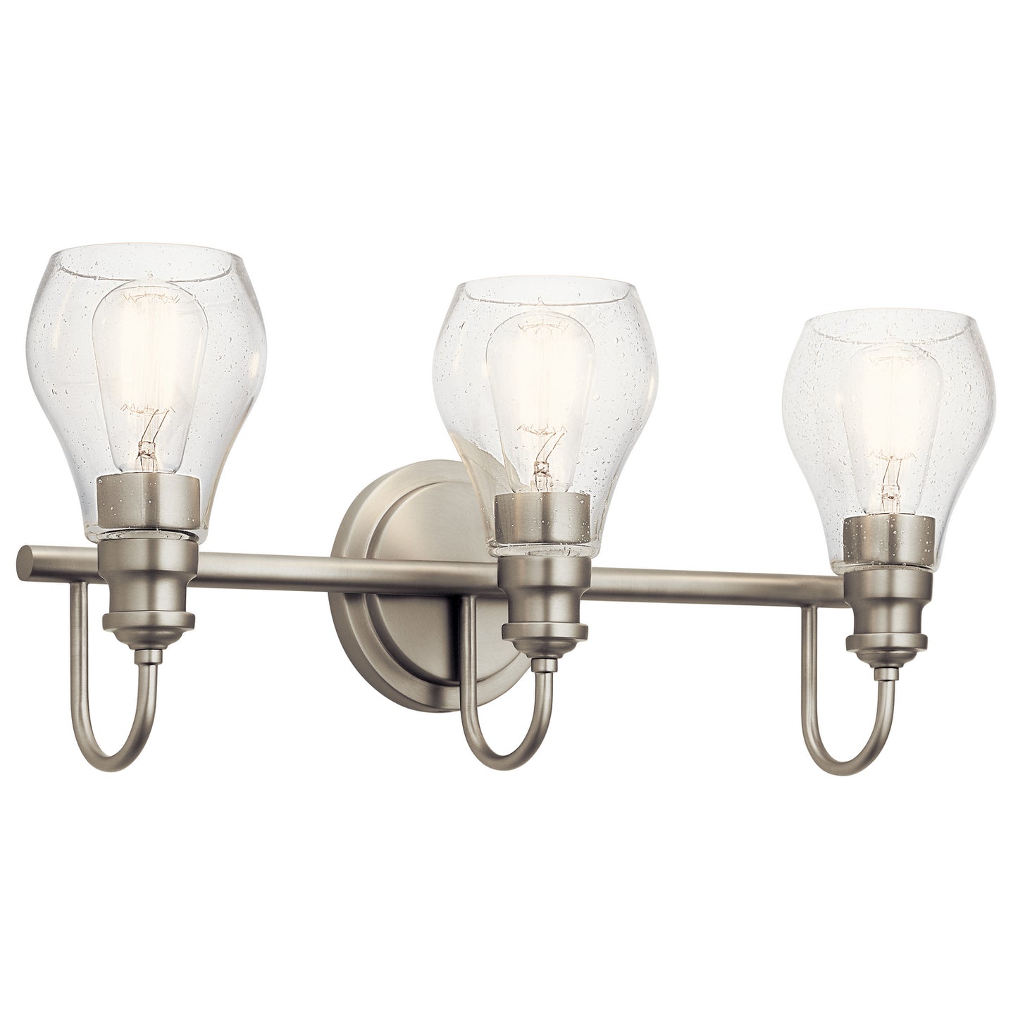 Greenbrier Three Light Bath in Brushed Nickel