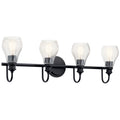 Greenbrier Four Light Bath in Black