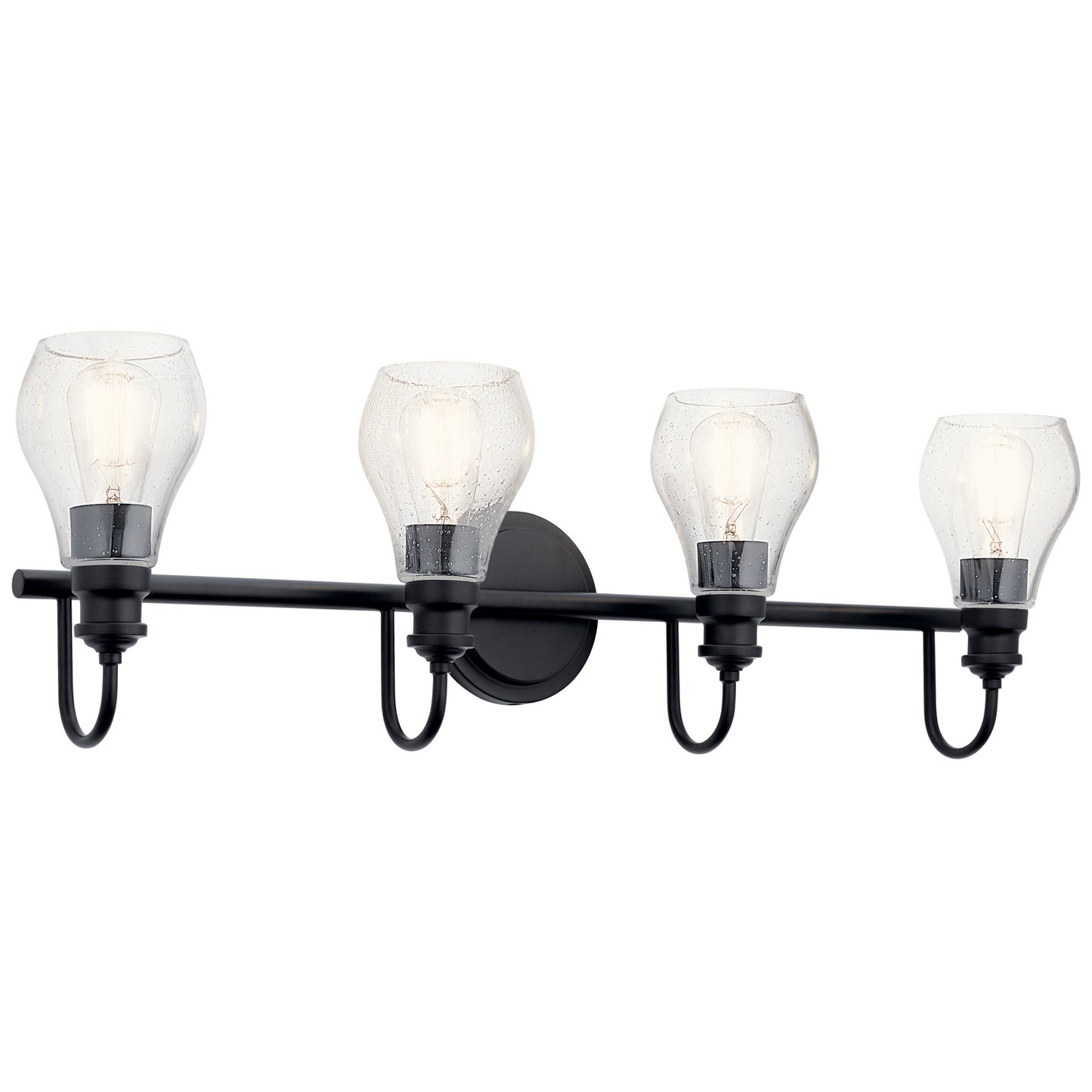 Greenbrier Four Light Bath in Black