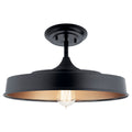 Elias One Light Semi Flush Mount in Black