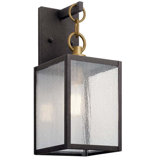 Lahden One Light Outdoor Wall Mount in Weathered Zinc