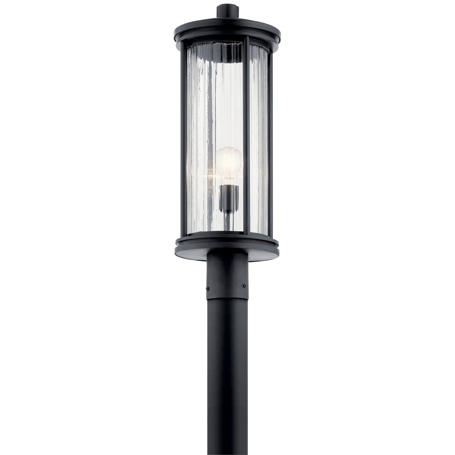 Barras One Light Outdoor Post Mount in Black