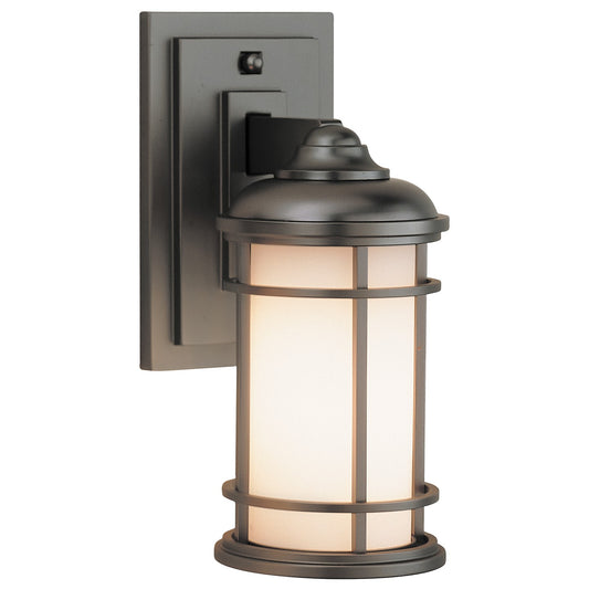 Lighthouse One Light Outdoor Wall Lantern in Burnished Bronze