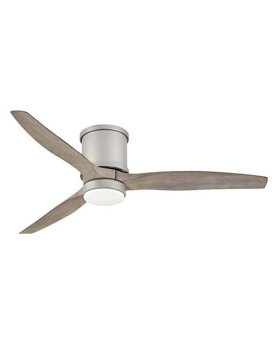 Hover Flush 52"Ceiling Fan in Brushed Nickel