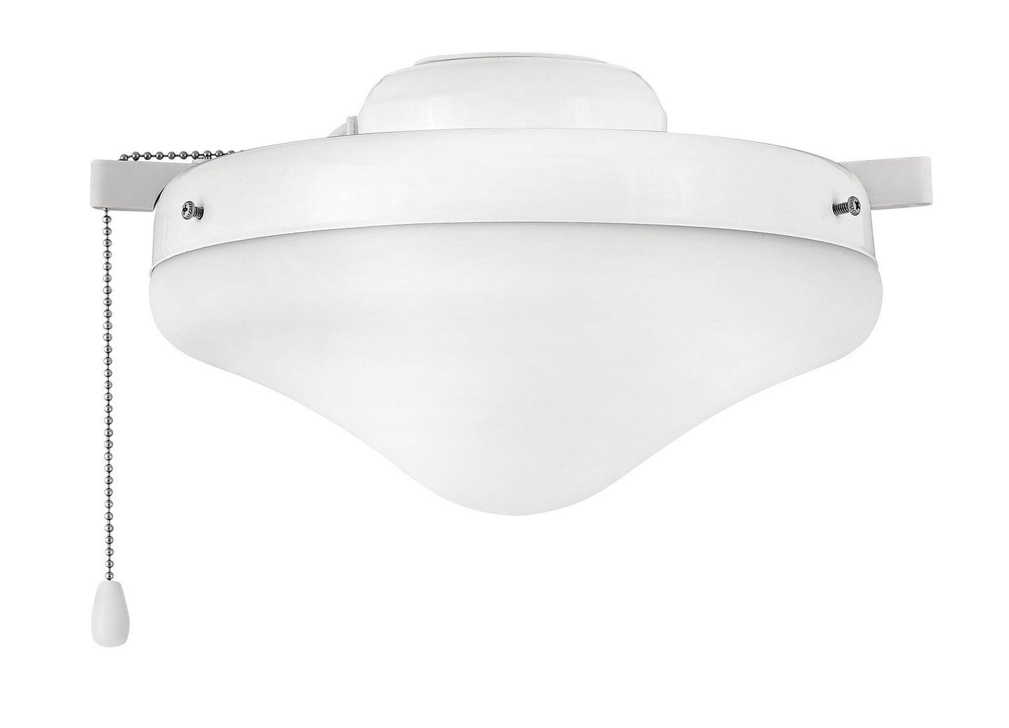 Light Kit Heirloom Glass LED Fan Light Kit in Appliance White