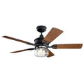 Lyndon 52"Ceiling Fan in Distressed Black