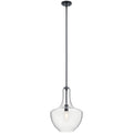 Everly One Light Pendant in Black