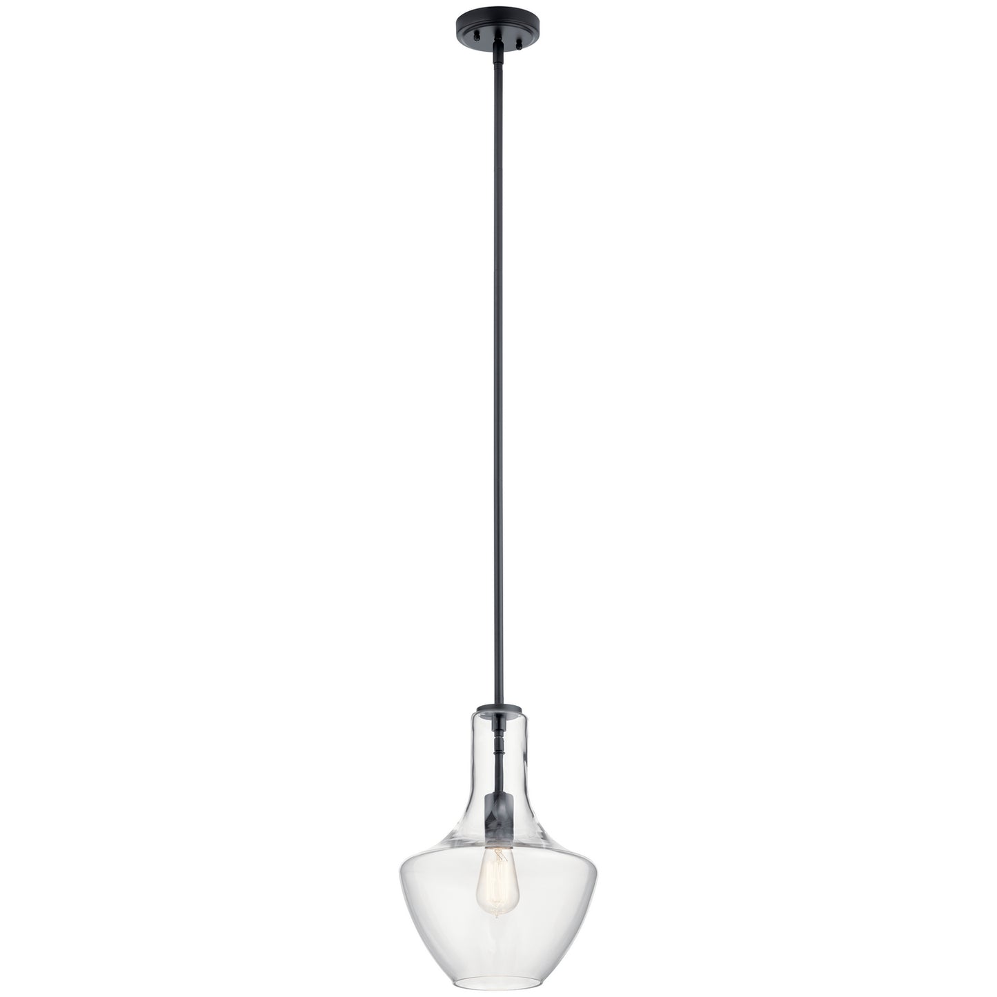 Everly One Light Pendant in Black