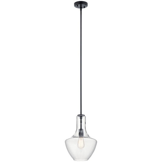 Everly One Light Pendant in Black