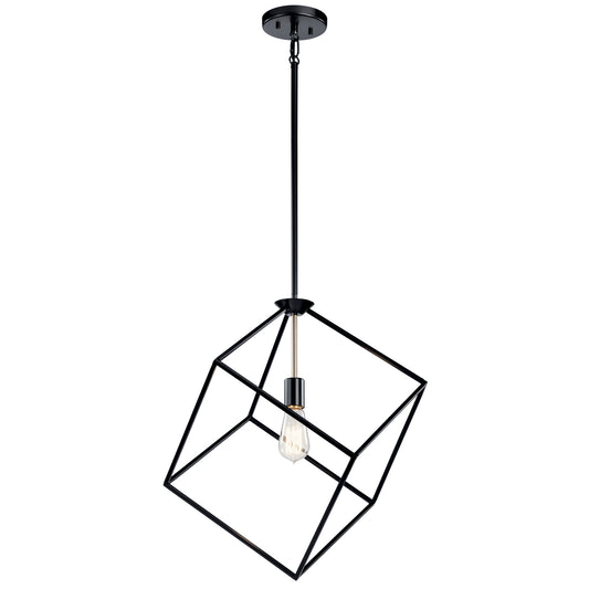 Cartone One Light Pendant in Black