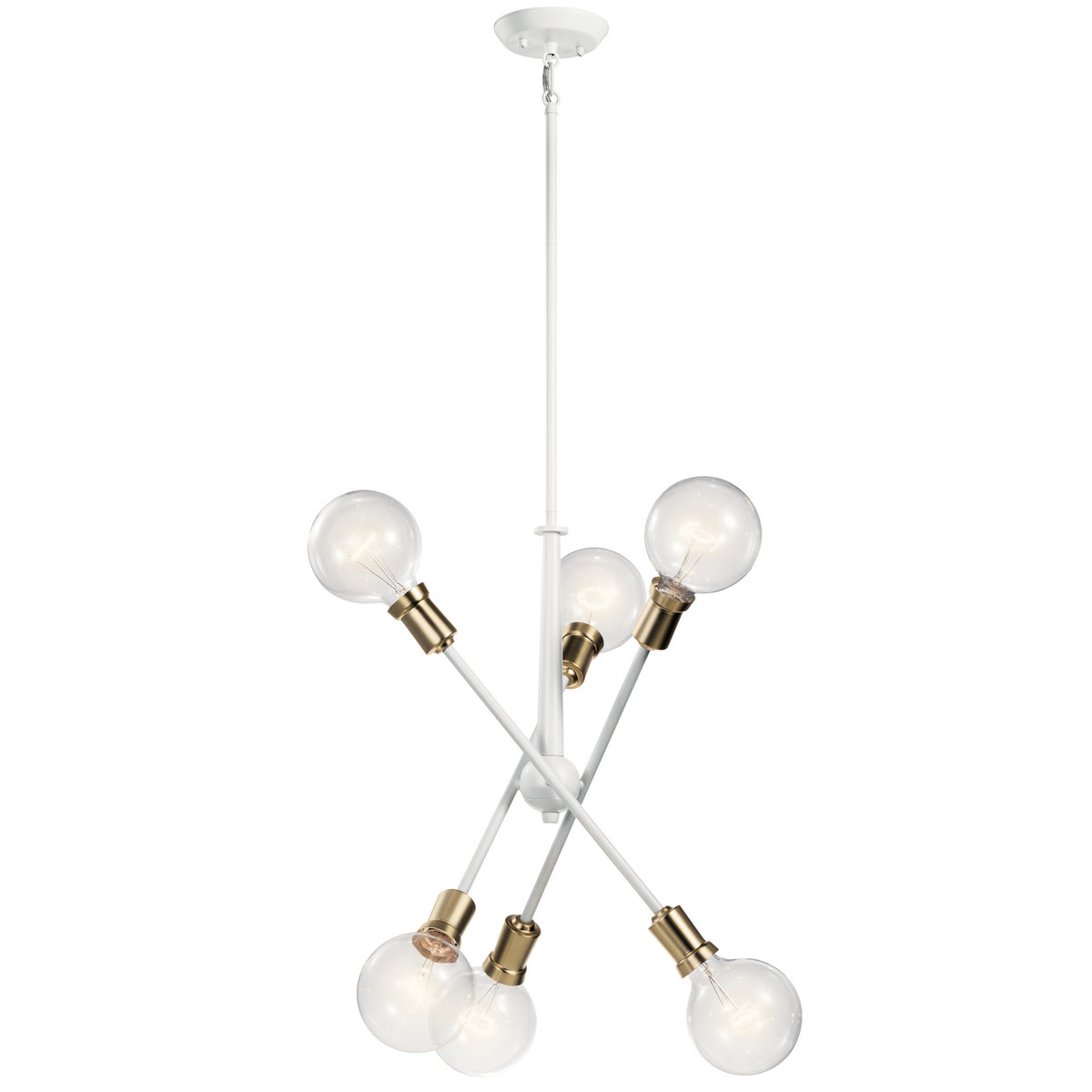 Armstrong Six Light Chandelier in White