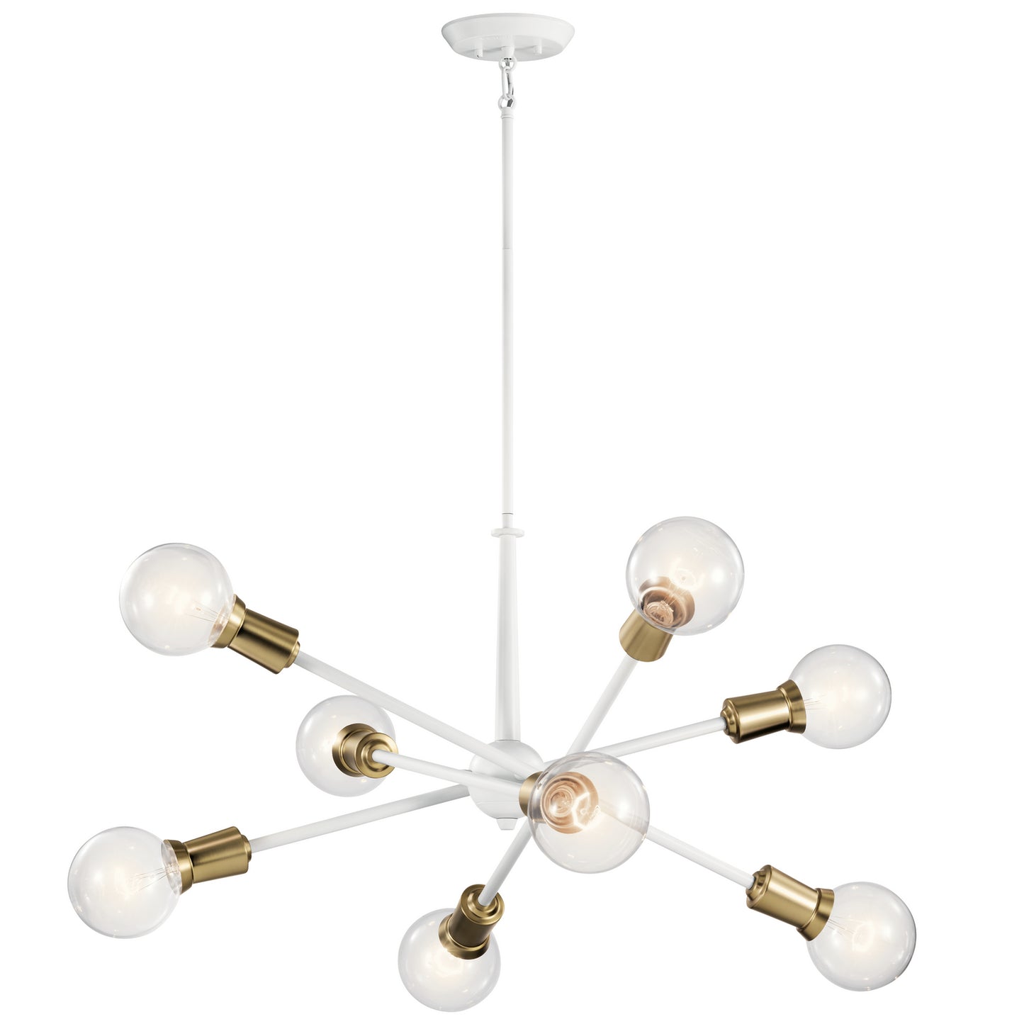 Armstrong Eight Light Chandelier in White