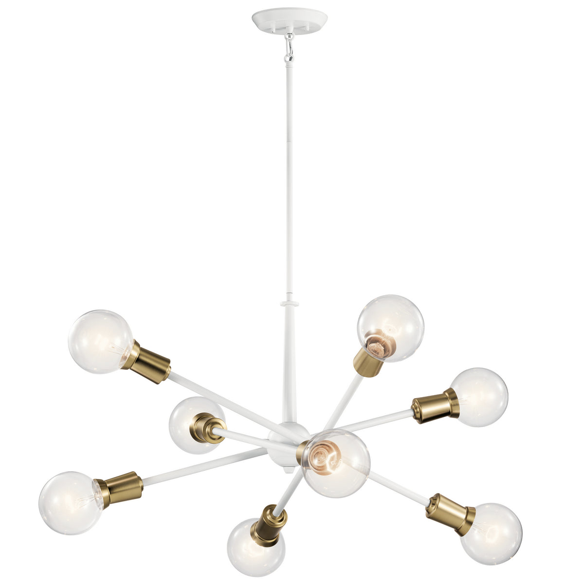 Armstrong Eight Light Chandelier in White