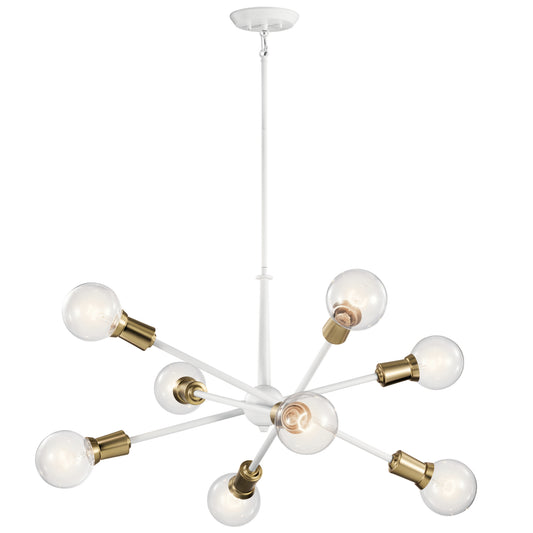 Armstrong Eight Light Chandelier in White
