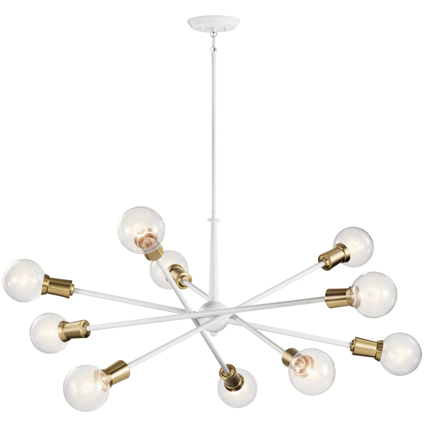 Armstrong Ten Light Chandelier in White