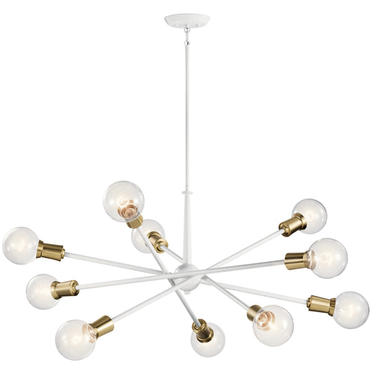 Armstrong Ten Light Chandelier in White