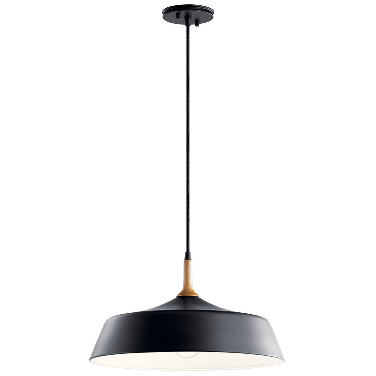 Danika One Light Pendant in Black