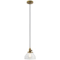 Avery One Light Mini Pendant in Natural Brass