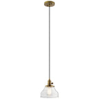 Avery One Light Mini Pendant in Natural Brass