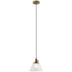 Avery One Light Mini Pendant in Natural Brass