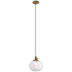 Avery One Light Mini Pendant in Natural Brass