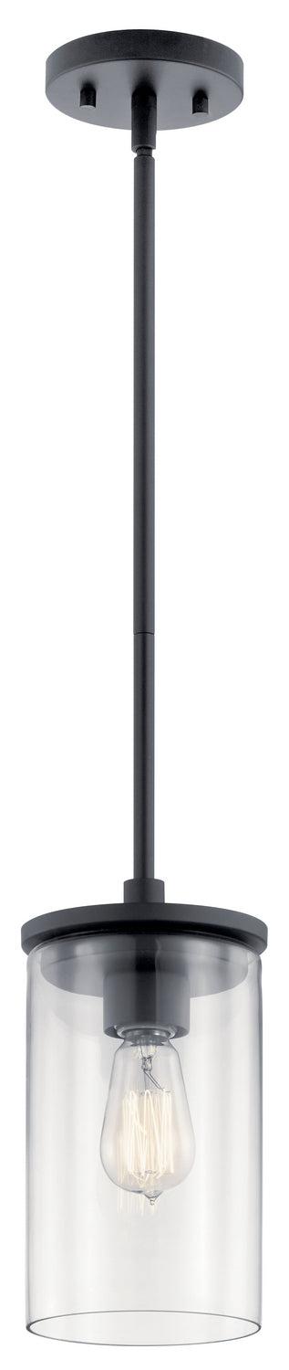 Crosby One Light Mini Pendant in Black