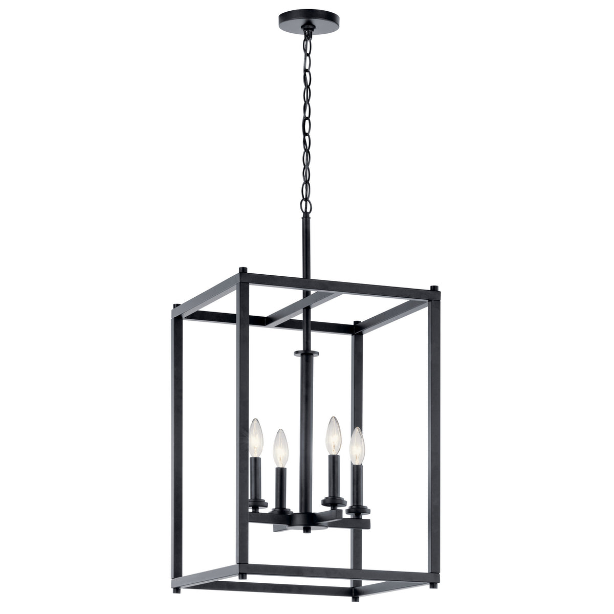 Crosby Four Light Foyer Pendant in Black