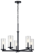 Crosby Five Light Chandelier in Black