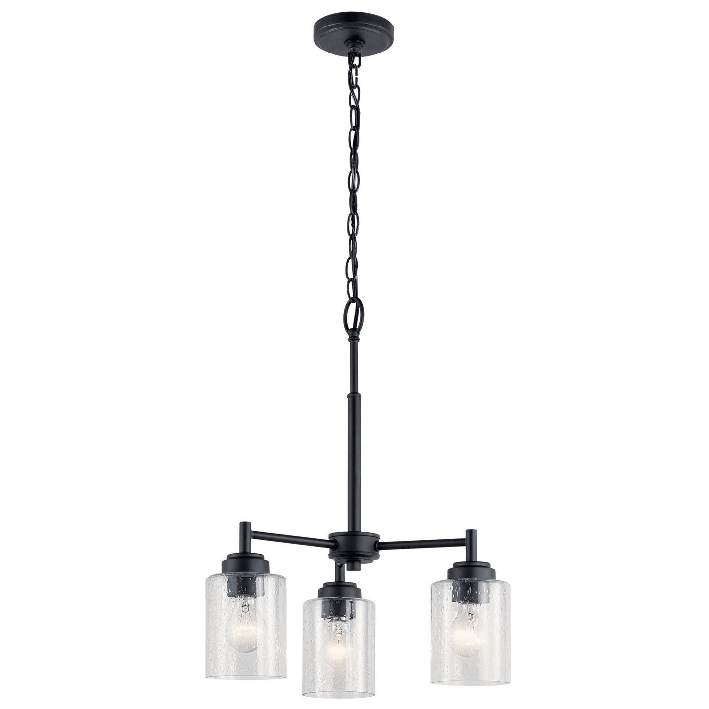 Winslow Three Light Mini Chandelier in Black