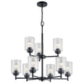 Winslow Nine Light Chandelier in Black