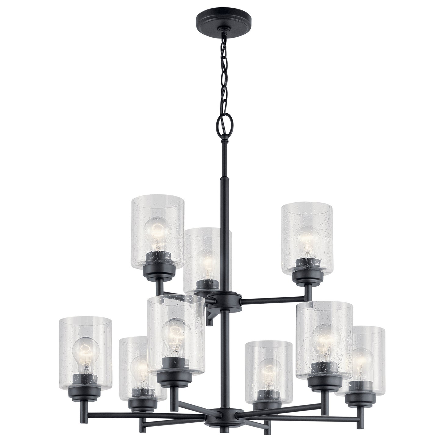 Winslow Nine Light Chandelier in Black