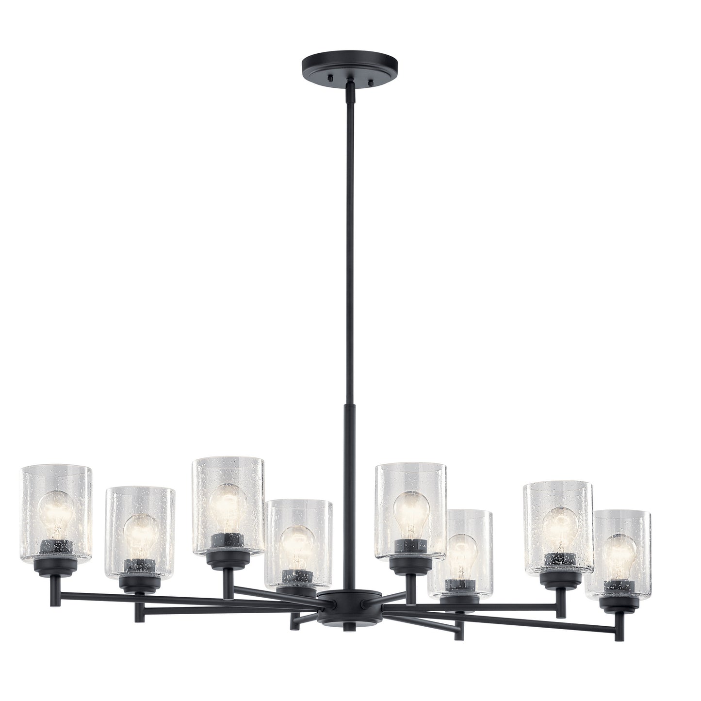 Winslow Eight Light Chandelier in Black