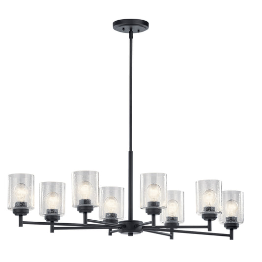 Winslow Eight Light Chandelier in Black