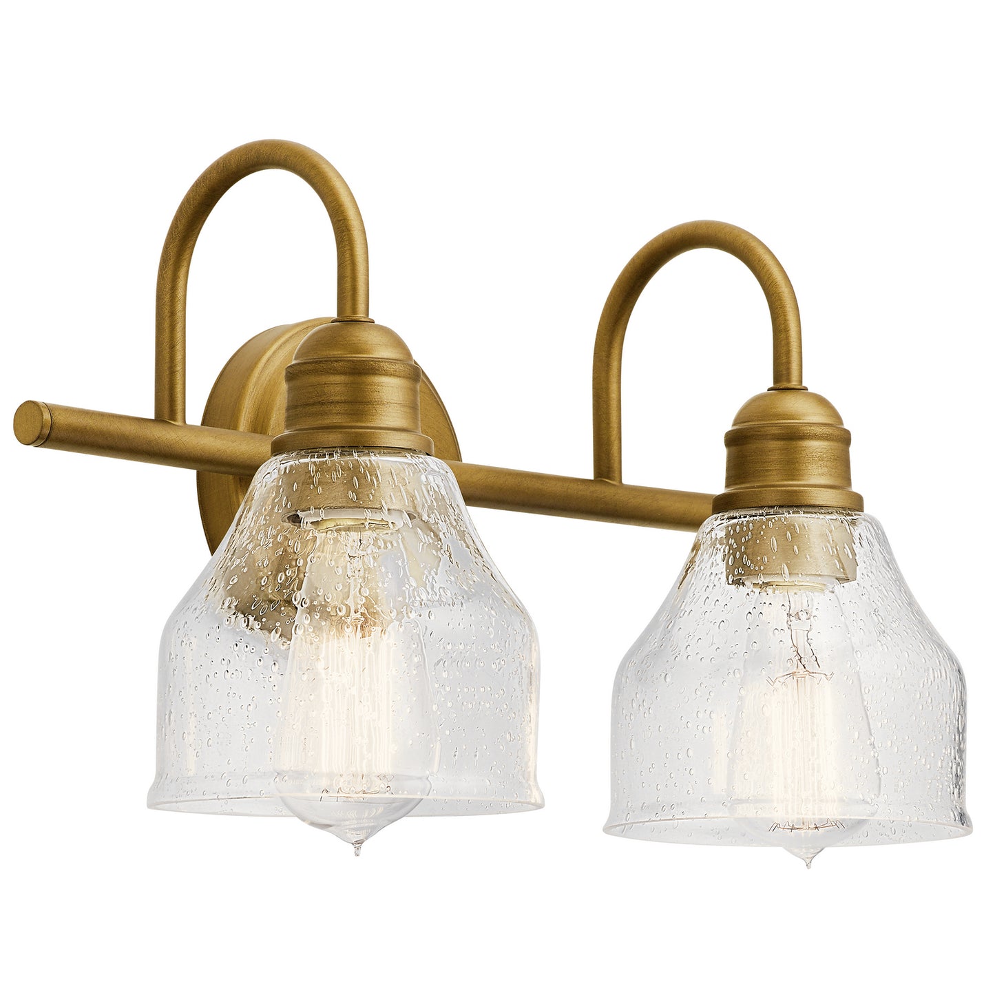 Avery Two Light Bath in Natural Brass