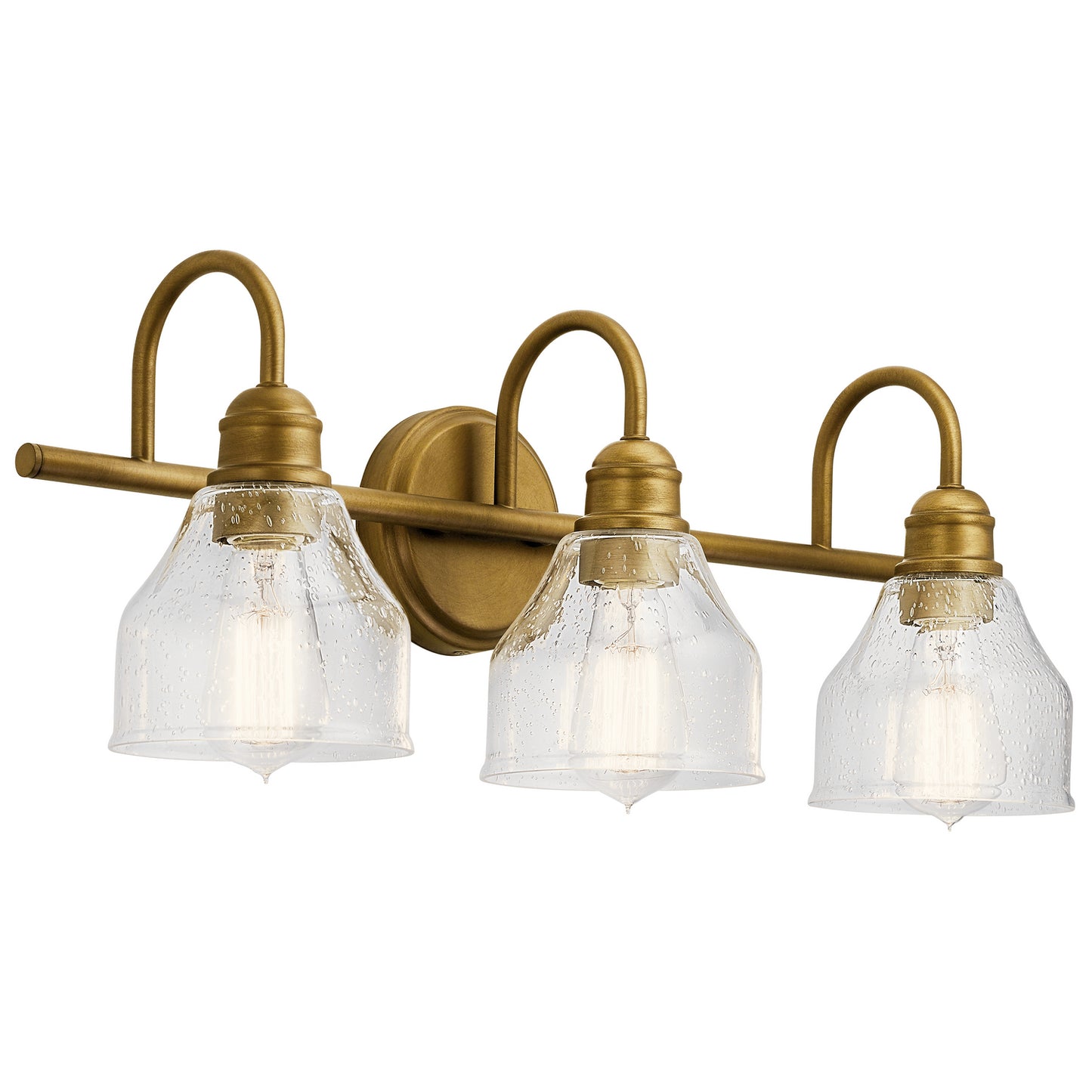 Avery Three Light Bath in Natural Brass