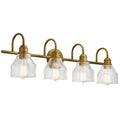 Avery Four Light Bath in Natural Brass