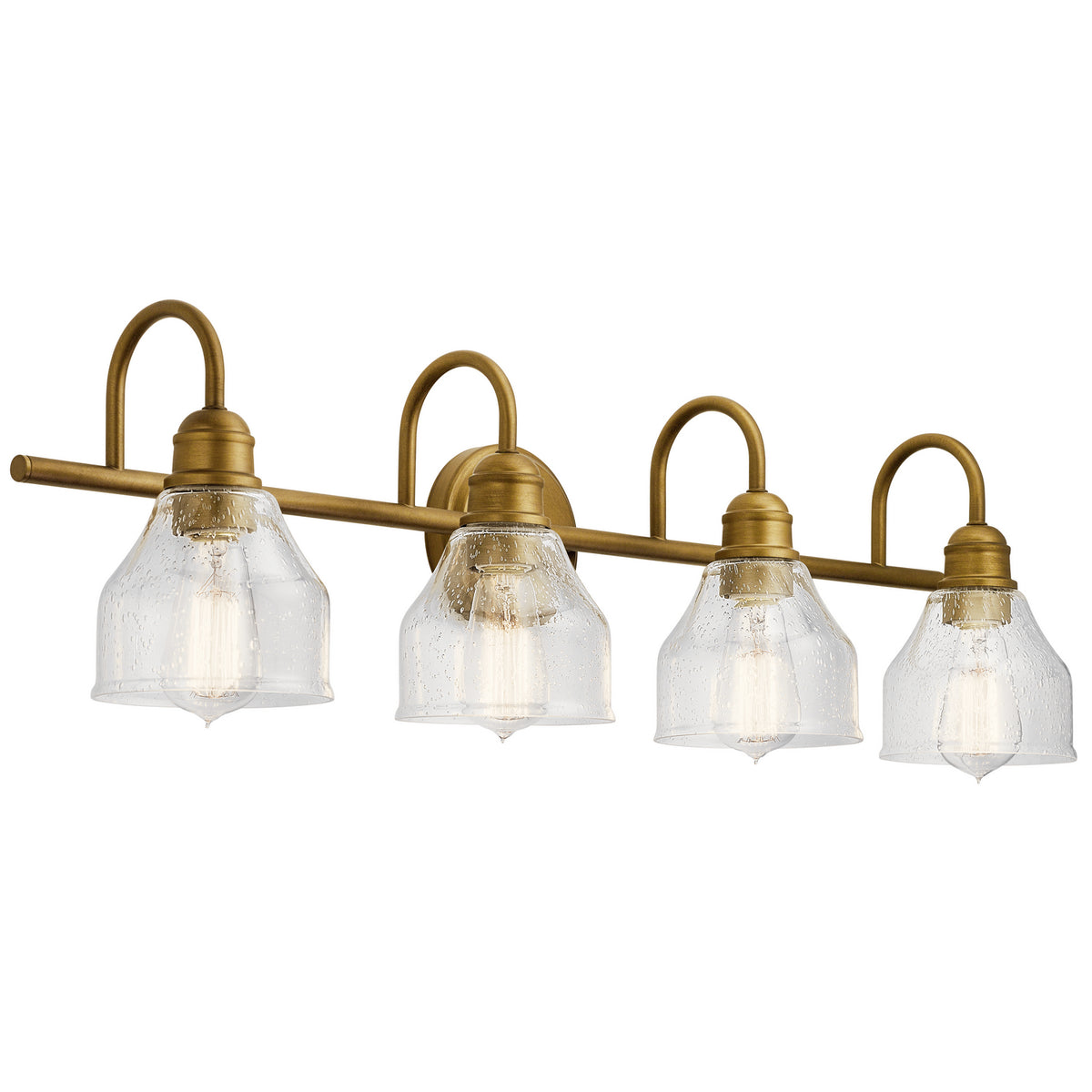 Avery Four Light Bath in Natural Brass