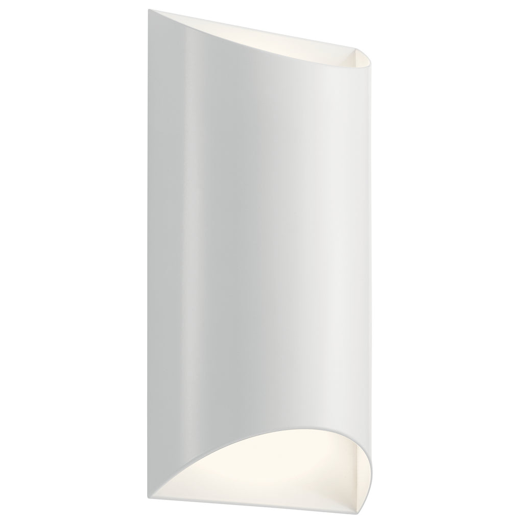 Wesley LED Outdoor Wall Mount in White