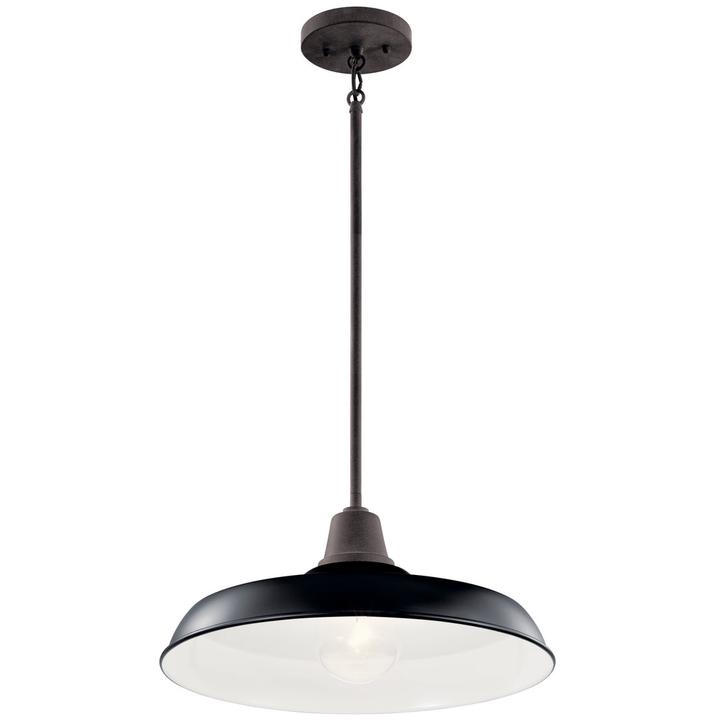 Pier One Light Outdoor Pendant/Semi Flush in Black