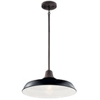 Pier One Light Outdoor Pendant/Semi Flush in Black