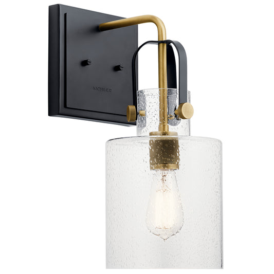 Kitner One Light Wall Sconce in Natural Brass