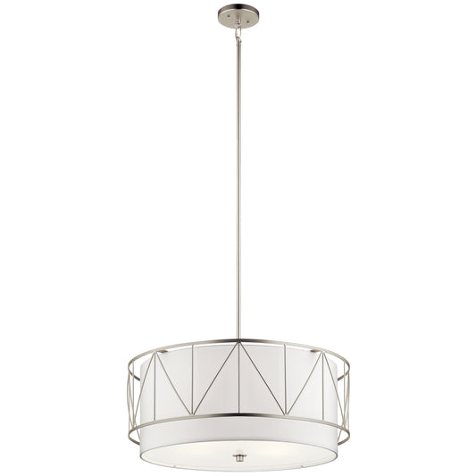 Birkleigh Four Light Pendant in Satin Nickel