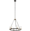Mathias Six Light Chandelier in Olde Bronze