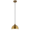 Zailey One Light Pendant in Natural Brass