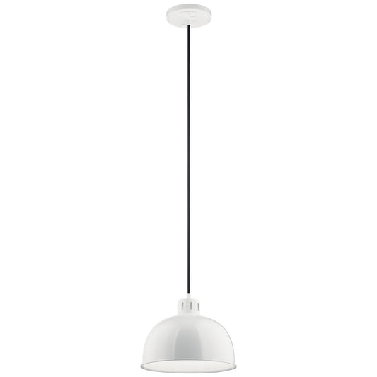 Zailey One Light Pendant in White