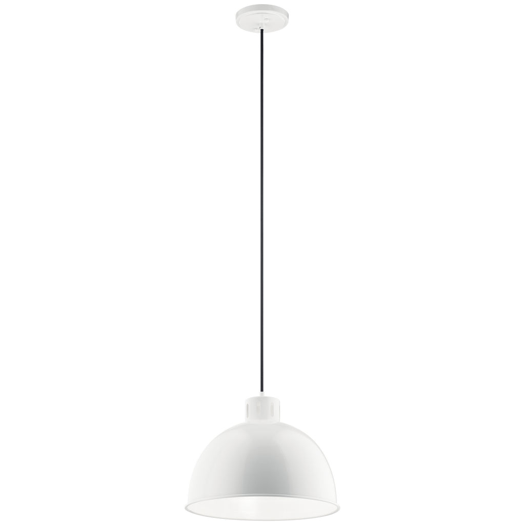 Zailey One Light Pendant in White